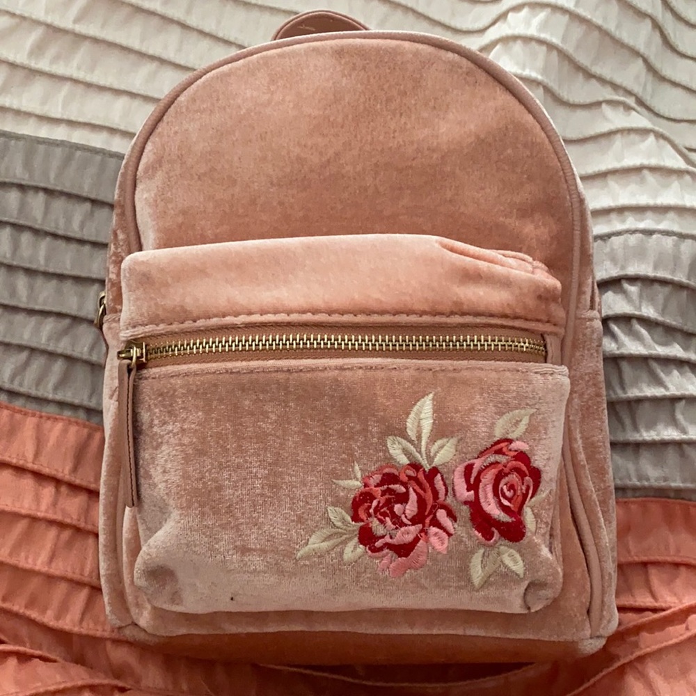 Suede pink mini bag